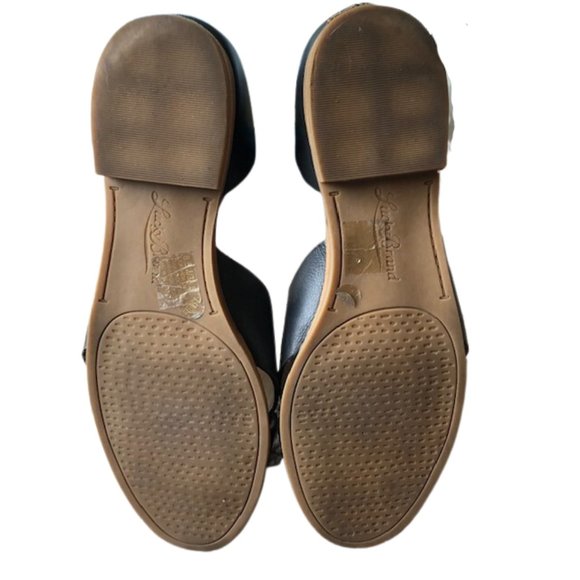 Lucky Brand Black Peep Toe Leather Flats - 8.5 - Picture 6 of 9